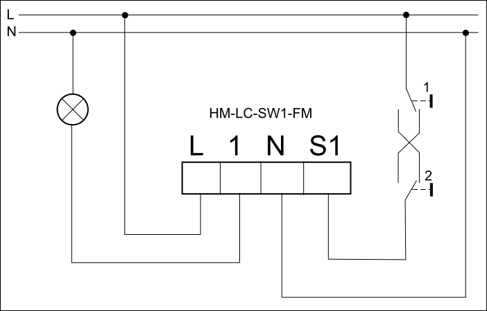 Wechselschaltung 2 Schalter 1 Lampe - Wiring Diagram